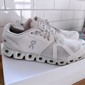 On Cloud 5 Running Shoes Womens Size 7.5 White Pearl Slip On Athletic Sneaker